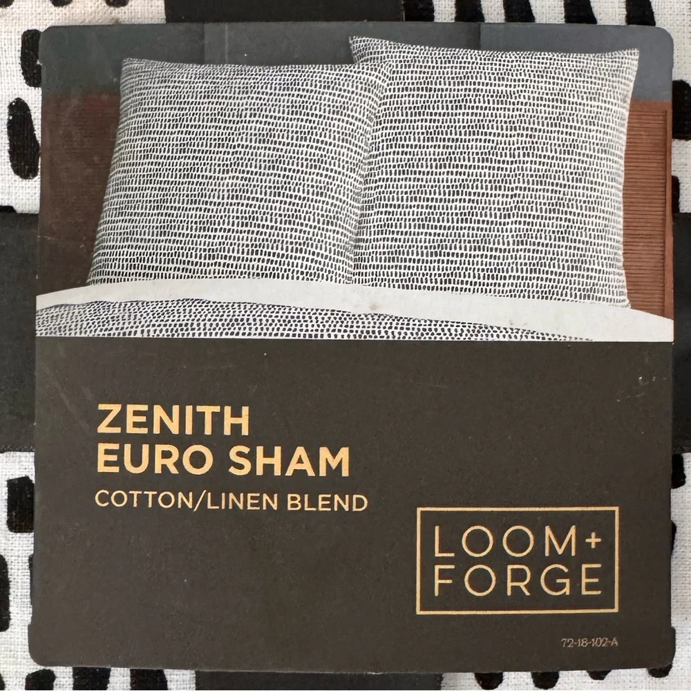 SINGLE Loom + Forge Zenith Black and White Euro Sham